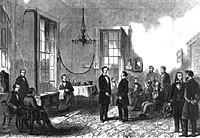  President-elect Lincoln Receiving Visitors in the State House