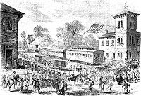 President's Arrival At The Station At Frederick