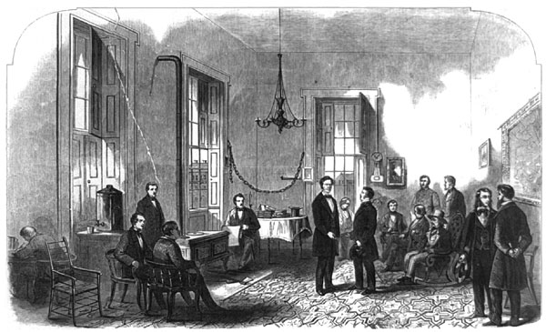 President-elect Lincoln Receiving Visitors