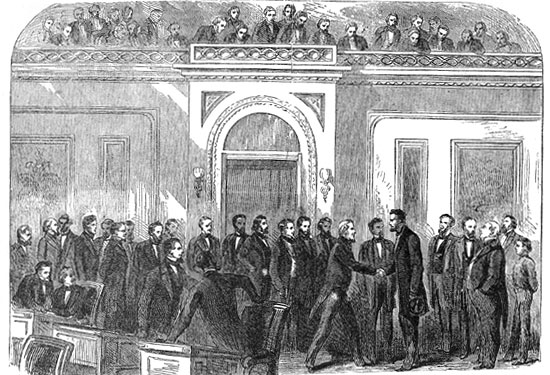 Abraham Lincoln Visiting the House of Representatives