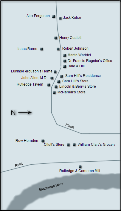 Map of New Salem 1840