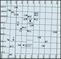 Map of Springfield in Lincoln's Time